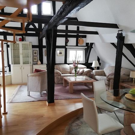 Penthouse Im Historischen Fachwerkhaus Mit Grosser Dachterrasse An Zentralster Lage Boppard Kültér fotó