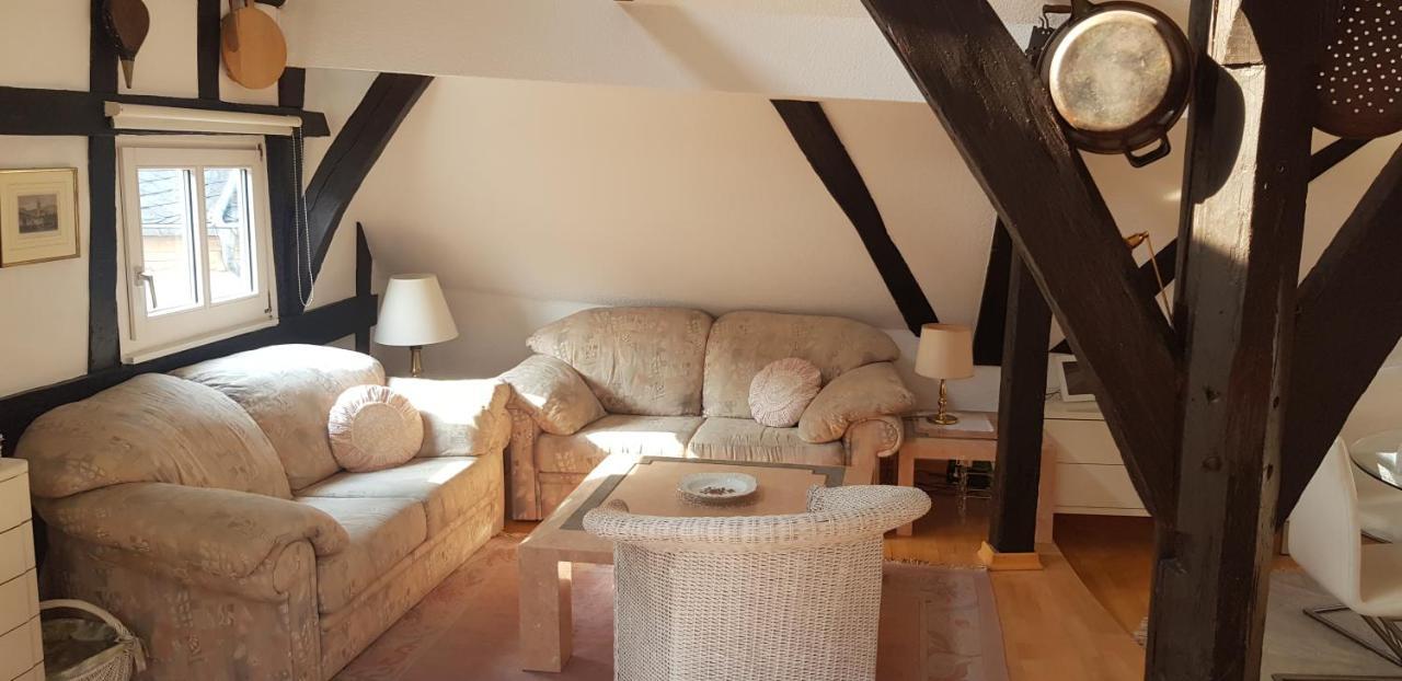 Penthouse Im Historischen Fachwerkhaus Mit Grosser Dachterrasse An Zentralster Lage Boppard Kültér fotó