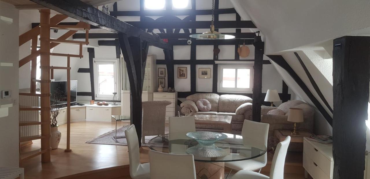 Penthouse Im Historischen Fachwerkhaus Mit Grosser Dachterrasse An Zentralster Lage Boppard Kültér fotó