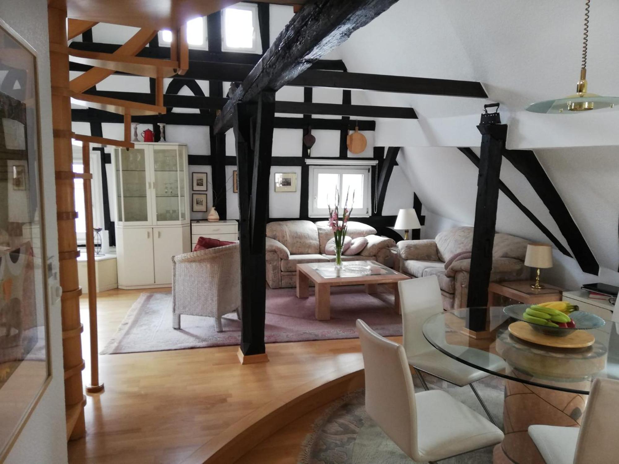 Penthouse Im Historischen Fachwerkhaus Mit Grosser Dachterrasse An Zentralster Lage Boppard Kültér fotó